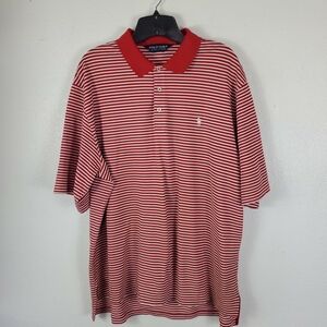 Polo Golf  Men Top Sz XL red Striped Polo Ralph Lauren